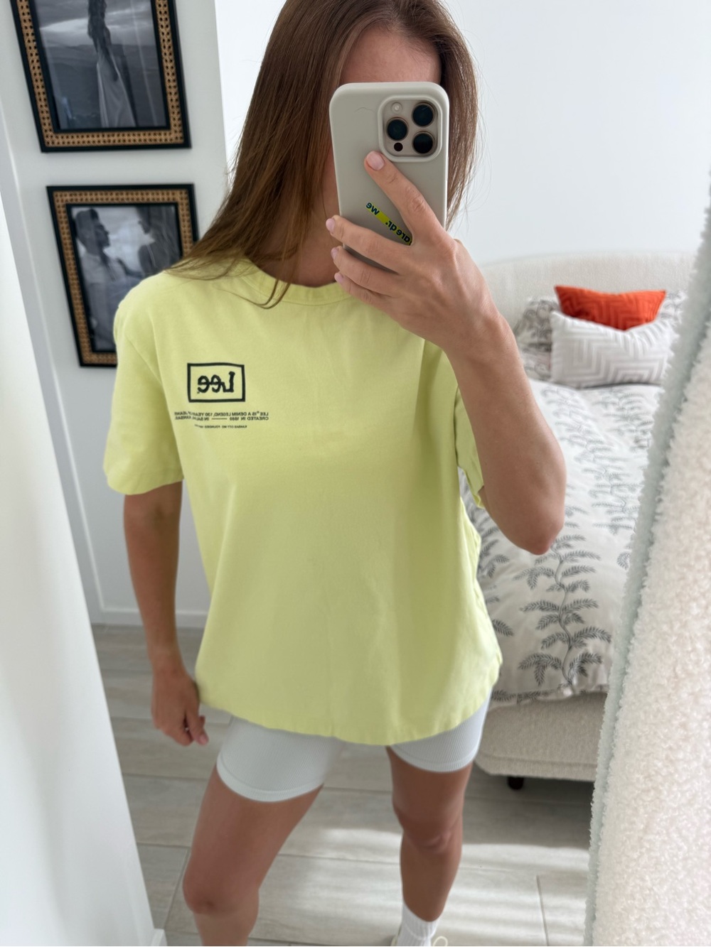 Lee Short Sleeve Logo Tee in Lemon